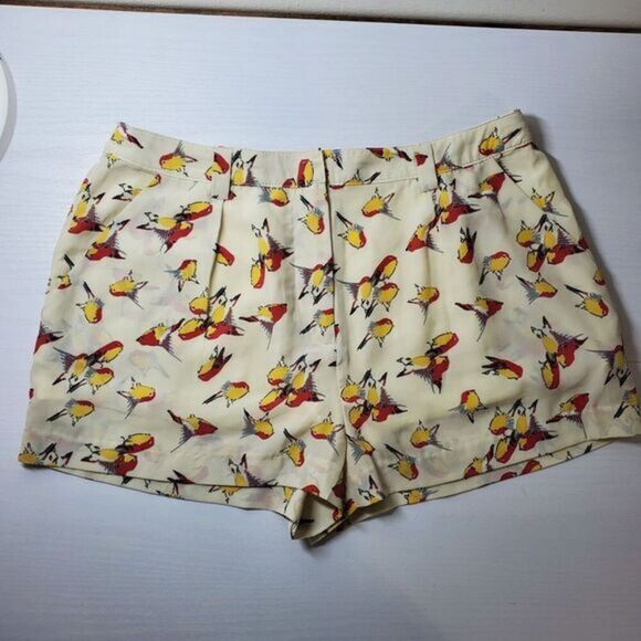 Lucca Couture Dresses & Skirts - Lucca Couture Women's Lined‎ Shorts Size Small Bird Print Pockets Dressy Light